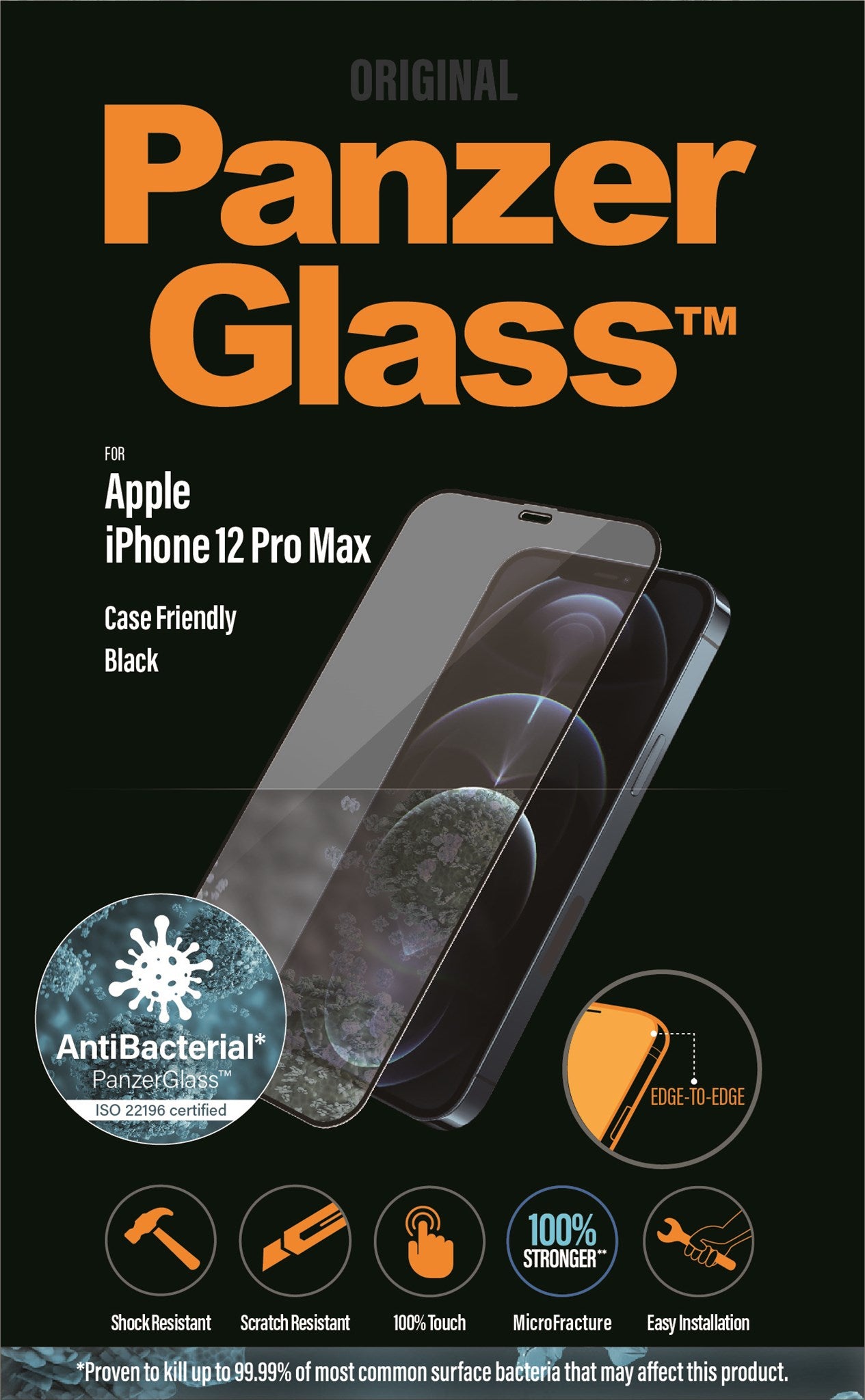 PanzerGlass® Skærmbeskyttelse iPhone 12 Pro Max | Edge-to-Edge